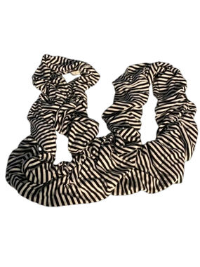 Black and white stripes stretchy infinity scarf